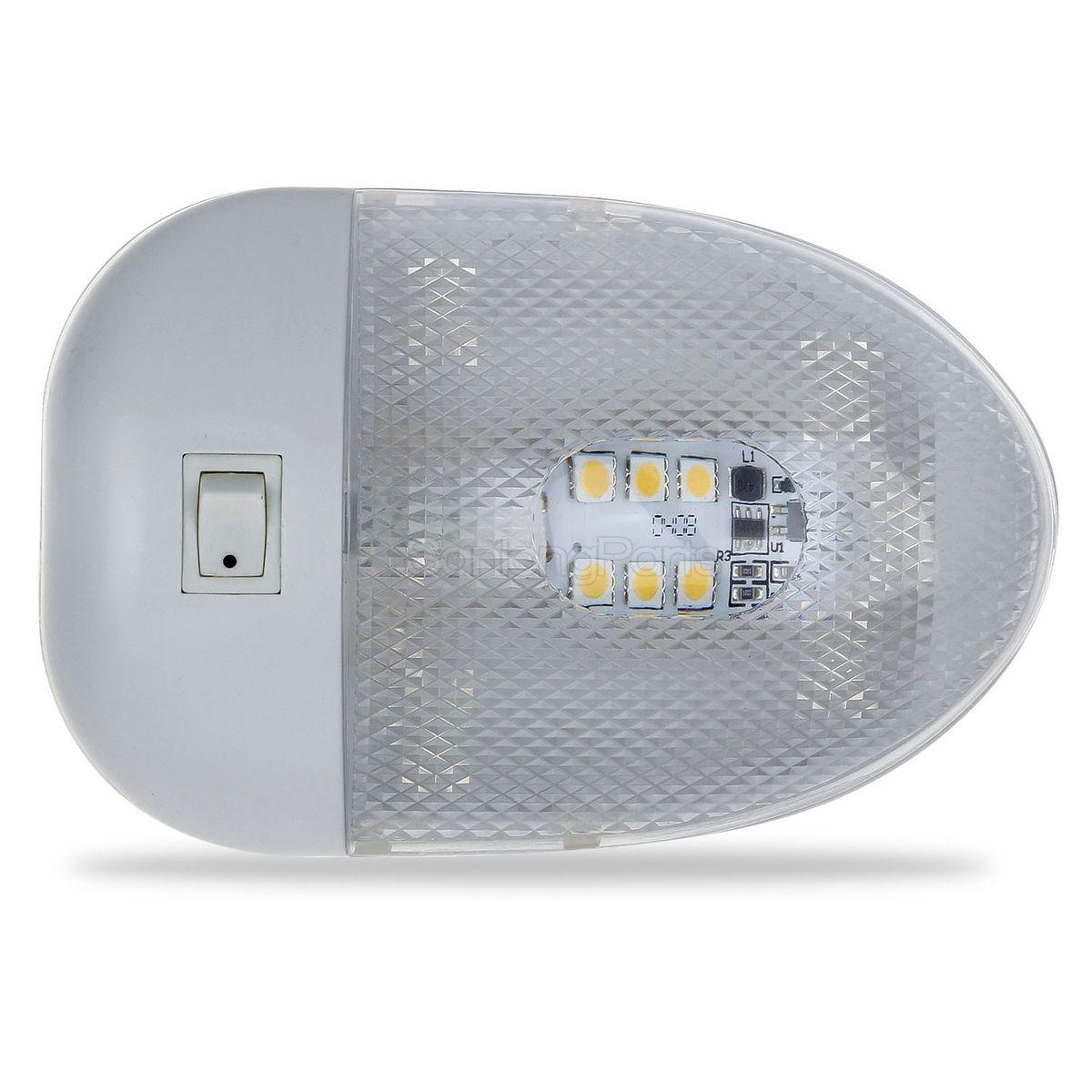 2x Warm White LED RV Trailer Interior Dome Ceiling Lighting Fixtures