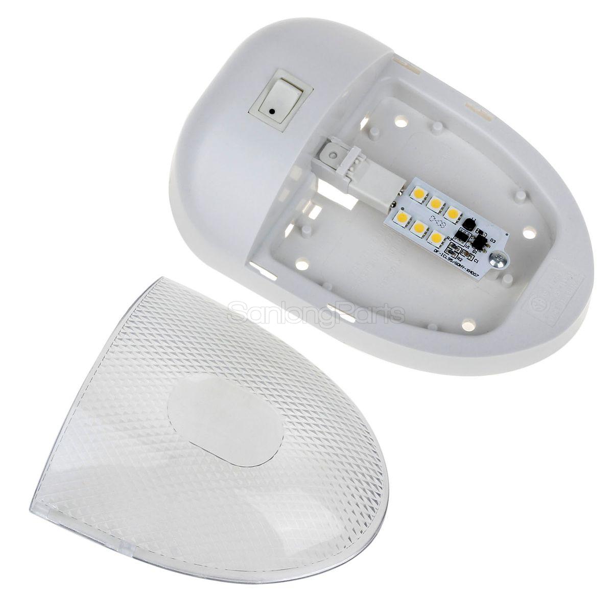 2x Warm White LED RV Trailer Interior Dome Ceiling Lighting Fixtures