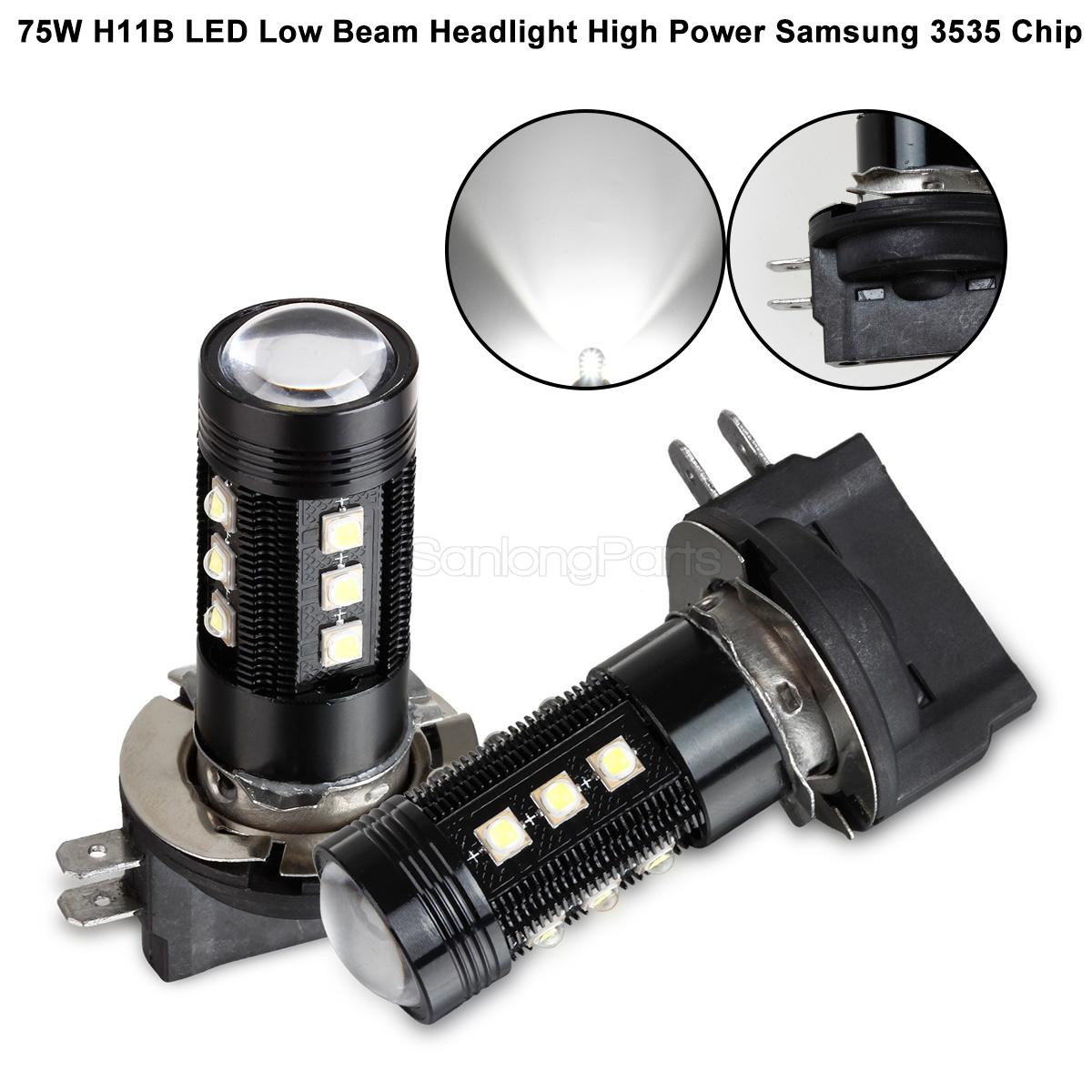 For Headlight Low beam LED bulb 75W H11B 1900LM Super White x 2 | eBay