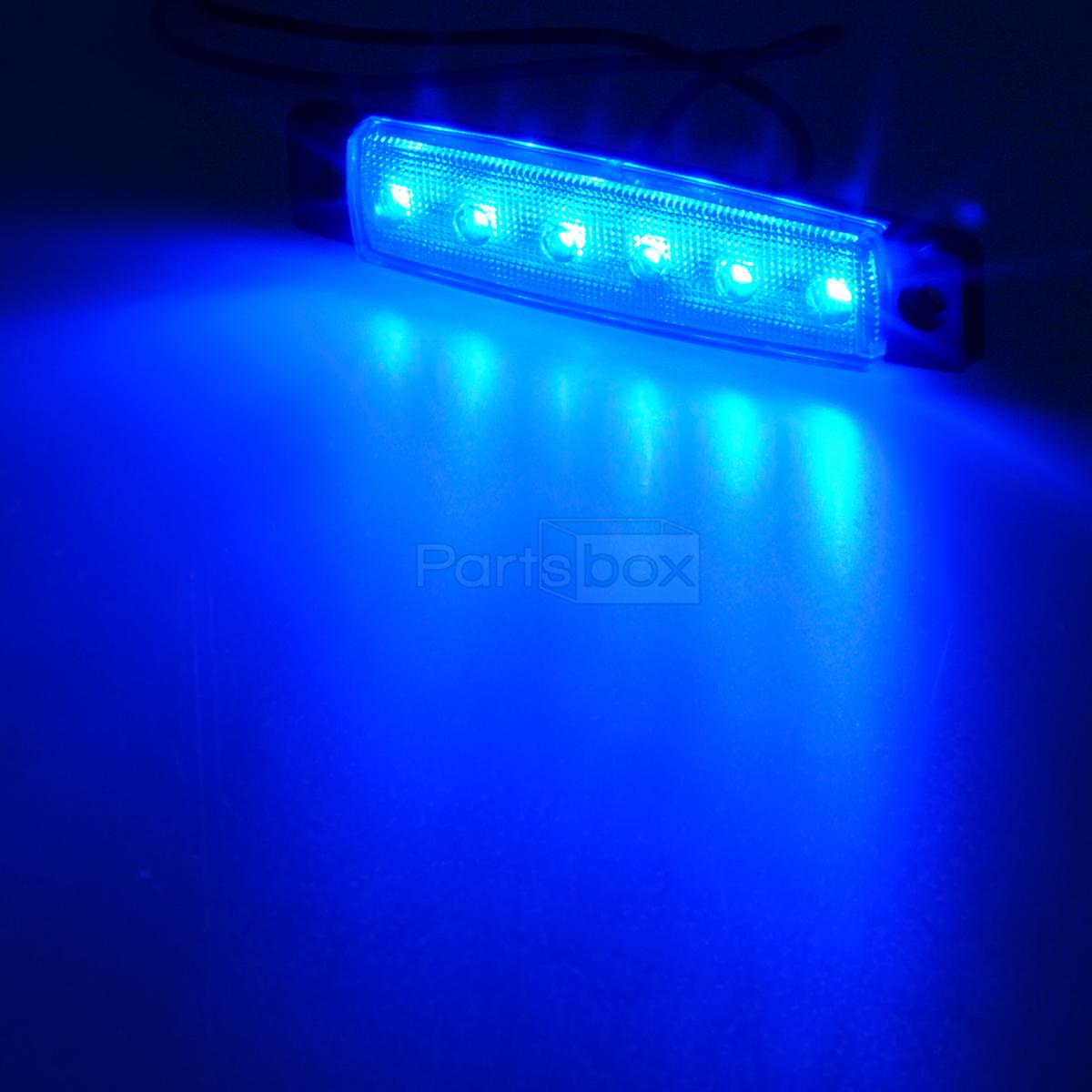 Qty20 3.8" Led Marker Clearance light Blue Truck Trailer Lights