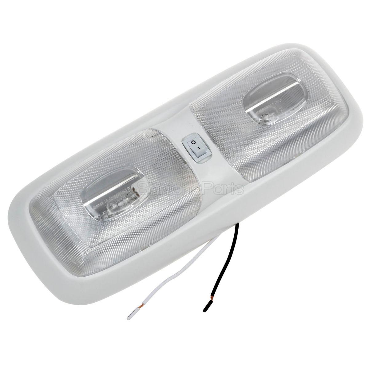 5x Warm White RV Trailer Boat Interior Dome Light Fixture Lamps + Lens