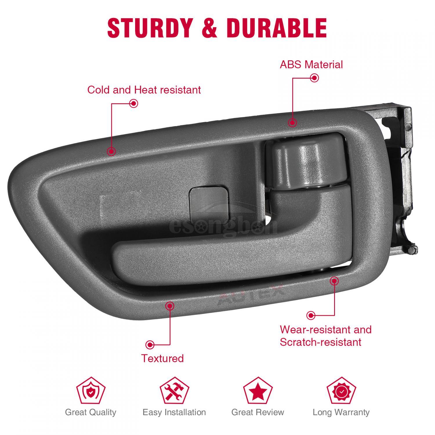 Gray Front Rear Right Inside RH Door Handle For 20012007 Toyota