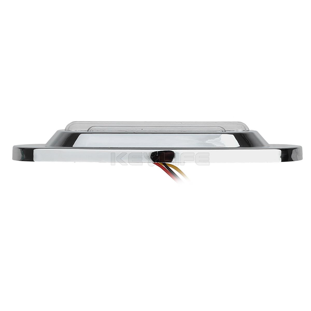 10x 6.5"Clear/Amber Led Marker Light Cab and Sleeper Kit For Kenworth