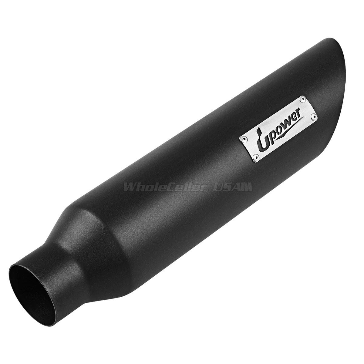 Black Coated Weld On Exhaust Tip for Truck Car 2.5"Inlet 4"Outlet