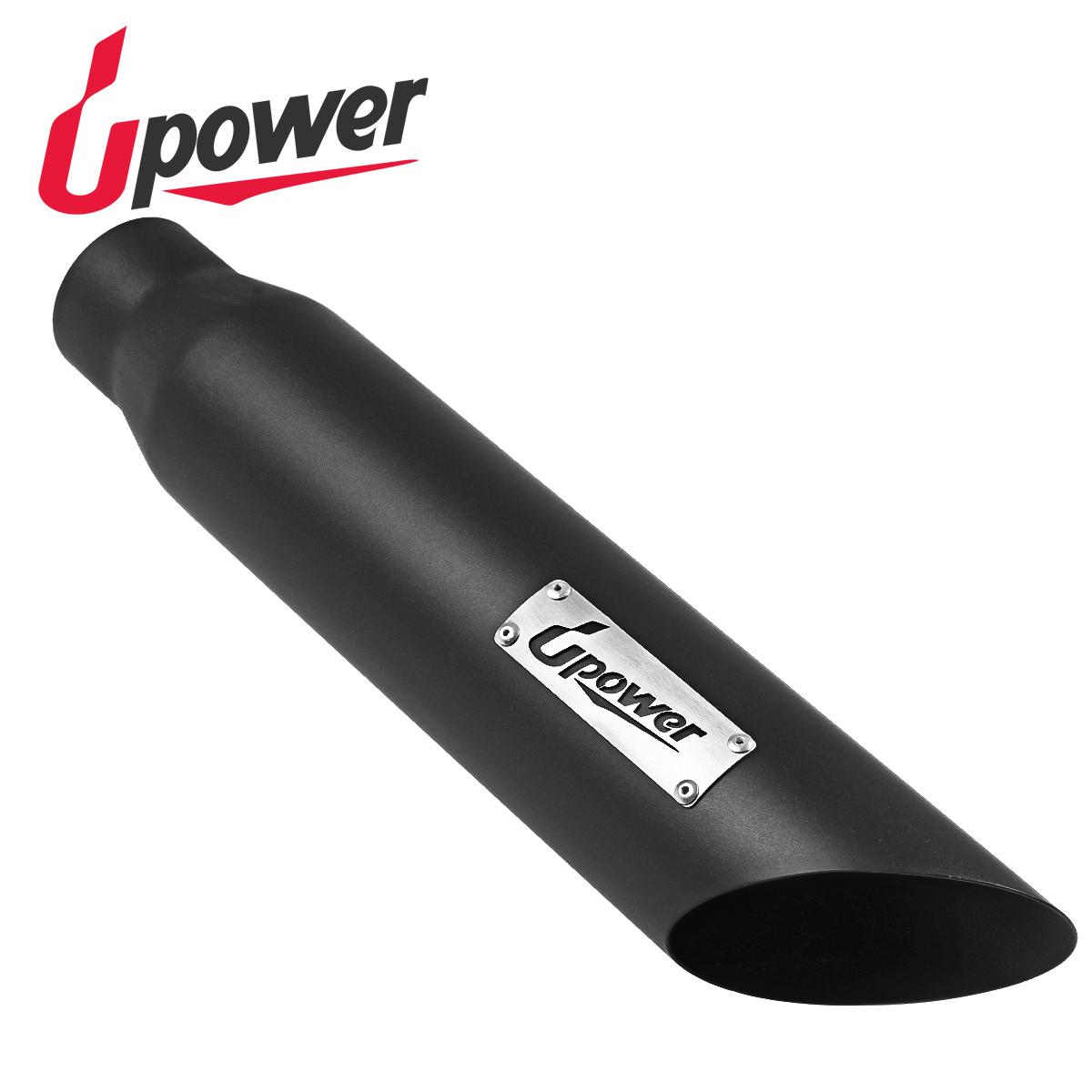 Black Powder Coating Solder On Exhaust Tip Pipe 2.5"Inlet 3.5"Outlet