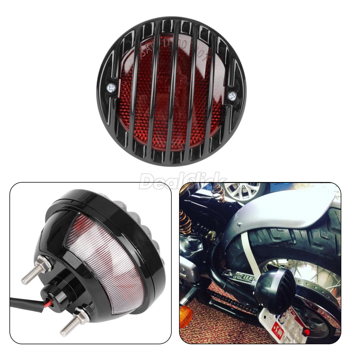 Side Mount Motorcycle License Plate Bracket Brake Tail Light For Harley