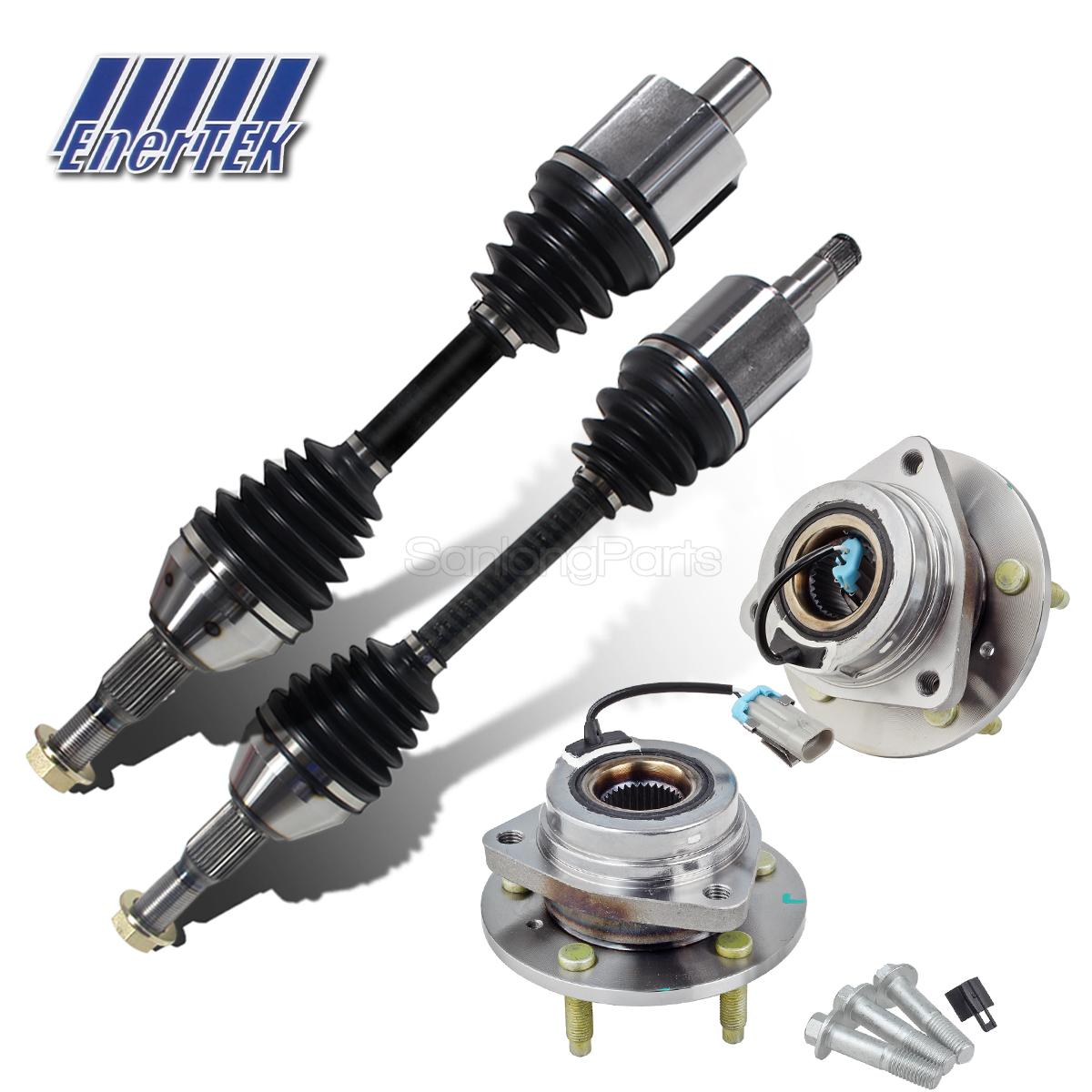 2 Front Cv Axles Shaft 2 Wheel Hub Amp Bearings For Buick