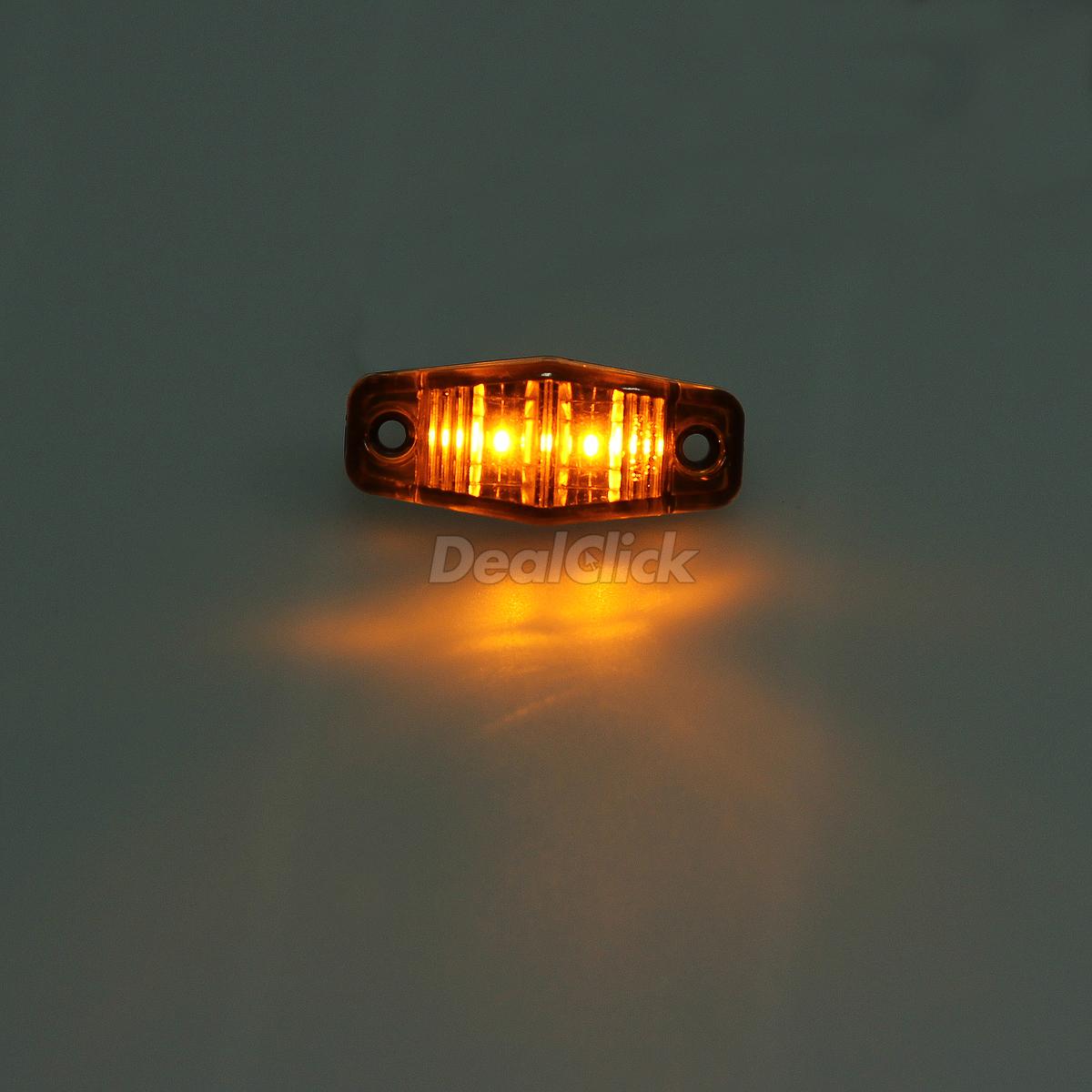LED SMALL TRAILER Light Kit, Red Oval Stop Turn Tail Light, 2Amber&4Red