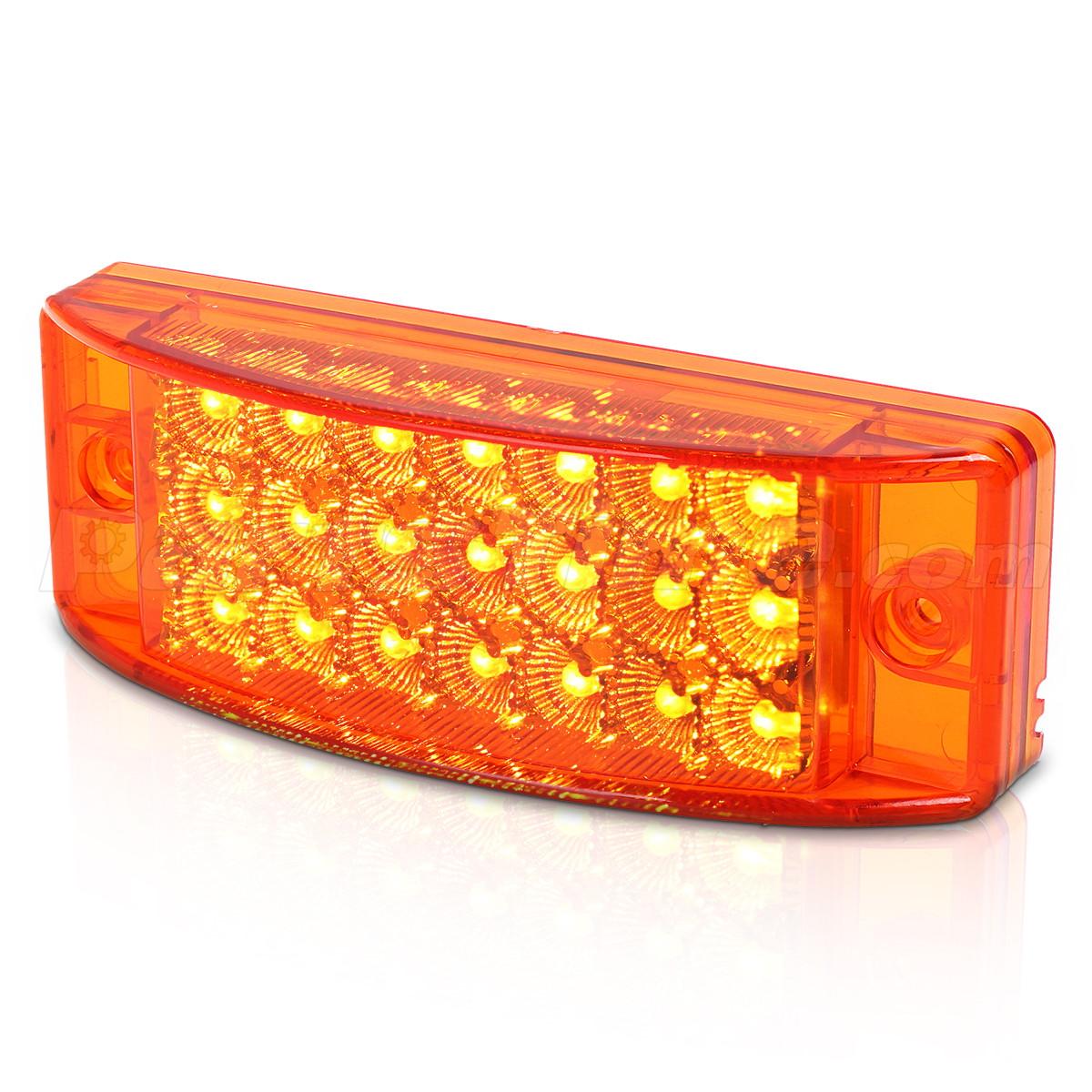 All Star LED Clearance Lights Pack Of 10 10 Amber 21 LED Side Marker Clearance Lights - 12V Rectangular For Truck, Trailer, Camper LED Side Marker Lights - Foto 10