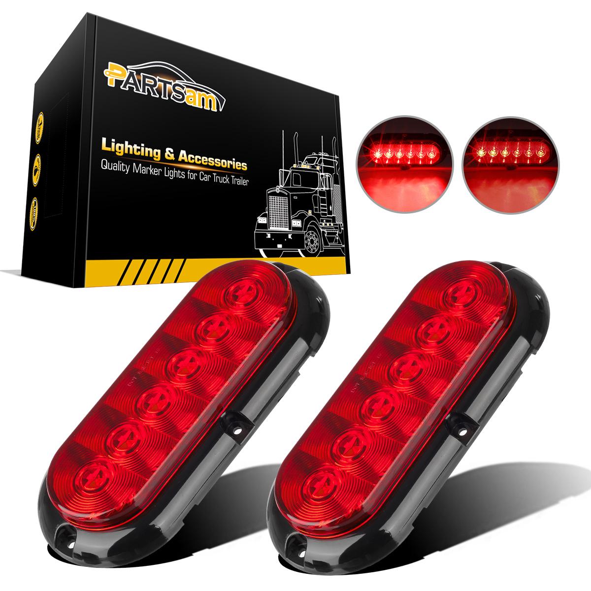 led boat trailer lights oval 2x trailer truck boat red 6 led flange mount 6 quot oval stop led boat trailer lights oval 2x trailer truck boat red 6 led flange mount 6 quot oval stop